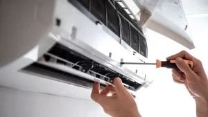 Aircon being serviced. How often should I have my air conditioner serviced?