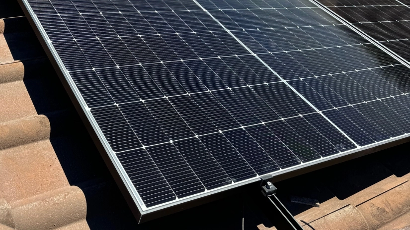 Solar Panels on orange tiled roof installed by COYCO in Rockingham