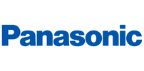 blue panasonic logo on white background